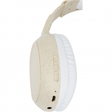 Logo trade promotional giveaways picture of: Riff wheat straw Bluetooth® headphones with microphone