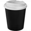 Americano® Espresso Eco 250 ml recycled tumbler with spill-proof lid , Solid black / White