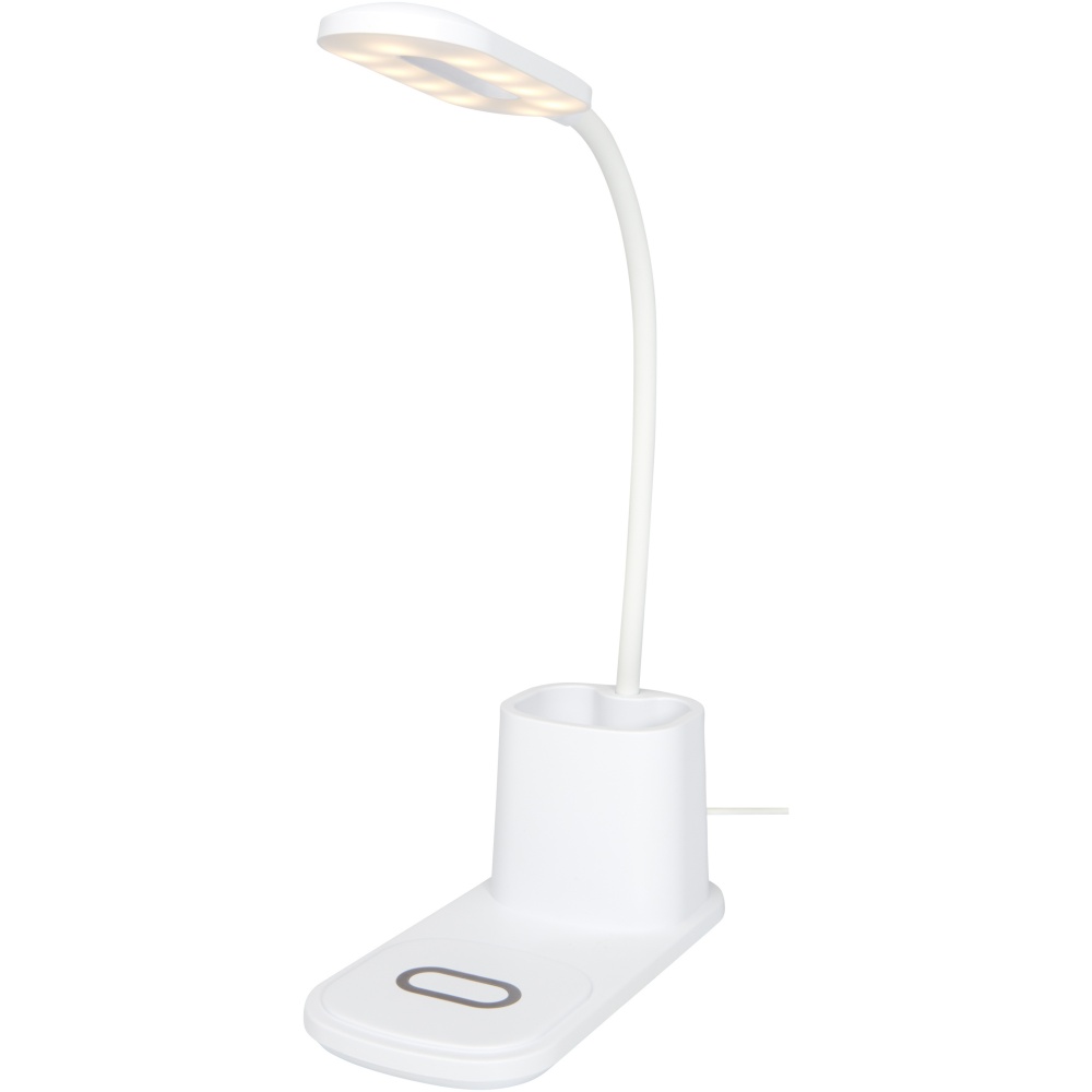 Logo trade promotional gift photo of: Bright desk lamp and organizer with wireless charger