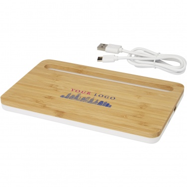 Logo trade promotional giveaways picture of: Medake 10W bamboo wireless charger