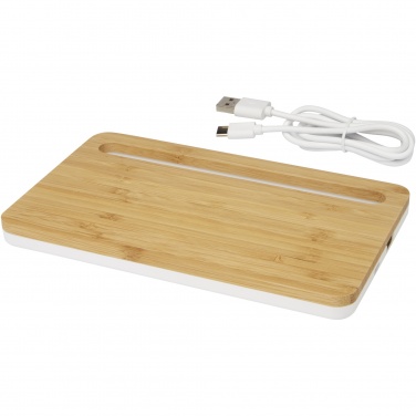 Logo trade promotional merchandise image of: Medake 10W bamboo wireless charger