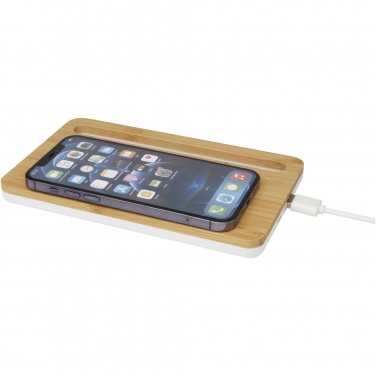 Logo trade business gift photo of: Medake 10W bamboo wireless charger