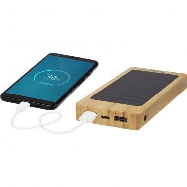 Logotrade promotional items photo of: Alata 8000 mAh bamboo solar power bank