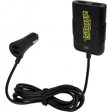 Logotrade promotional item picture of: Pilot dual car charger with QC 3.0 dual back seat extended charger