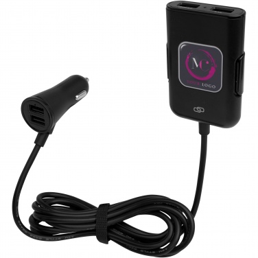 Logotrade corporate gift image of: Pilot dual car charger with QC 3.0 dual back seat extended charger