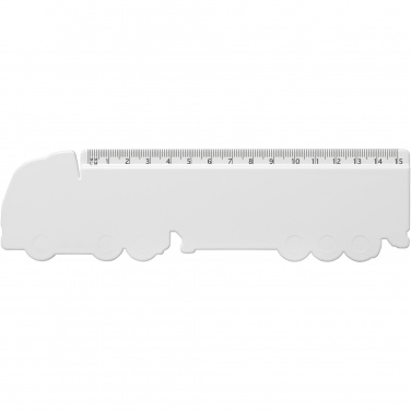 Logotrade promotional giveaway picture of: Tait 15 cm lorry-shaped recycled plastic ruler