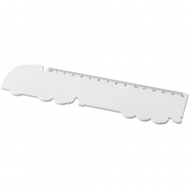 Logotrade promotional product image of: Tait 15 cm lorry-shaped recycled plastic ruler