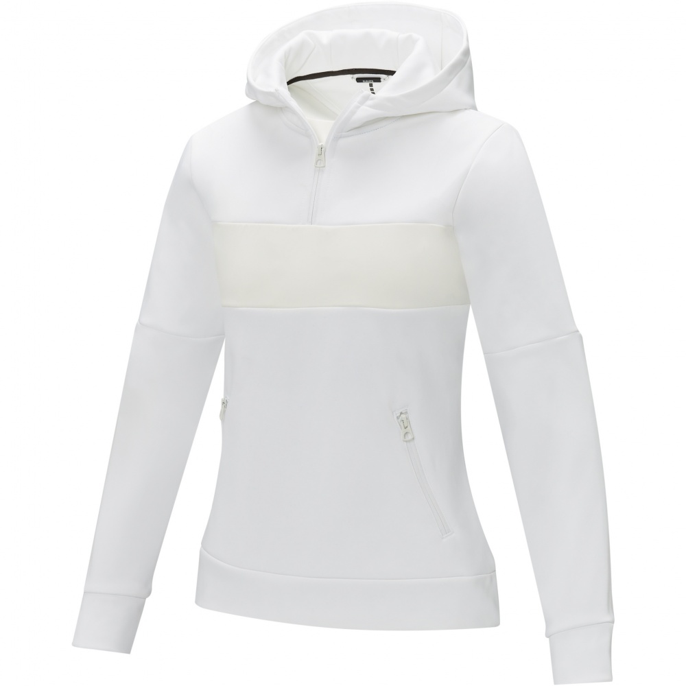 Logo trade corporate gifts image of: Sayan women's half zip anorak hooded sweater