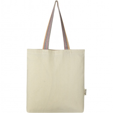 Logo trade promotional giveaway photo of: Rainbow 180 g/m² recycled cotton tote bag 5L