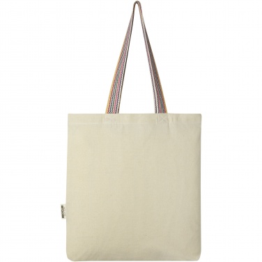 Logo trade corporate gifts image of: Rainbow 180 g/m² recycled cotton tote bag 5L