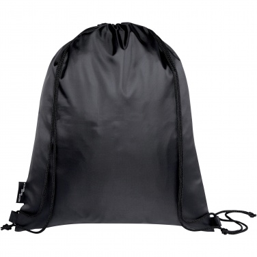 Logo trade corporate gifts image of: Ash recycled foldable drawstring bag 7L