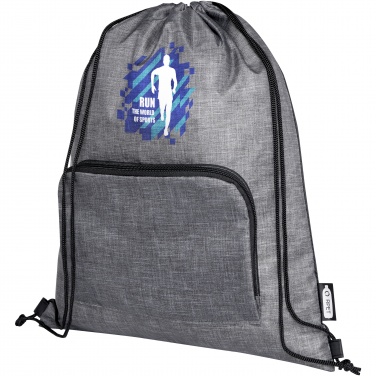 Logo trade promotional giveaway photo of: Ash recycled foldable drawstring bag 7L