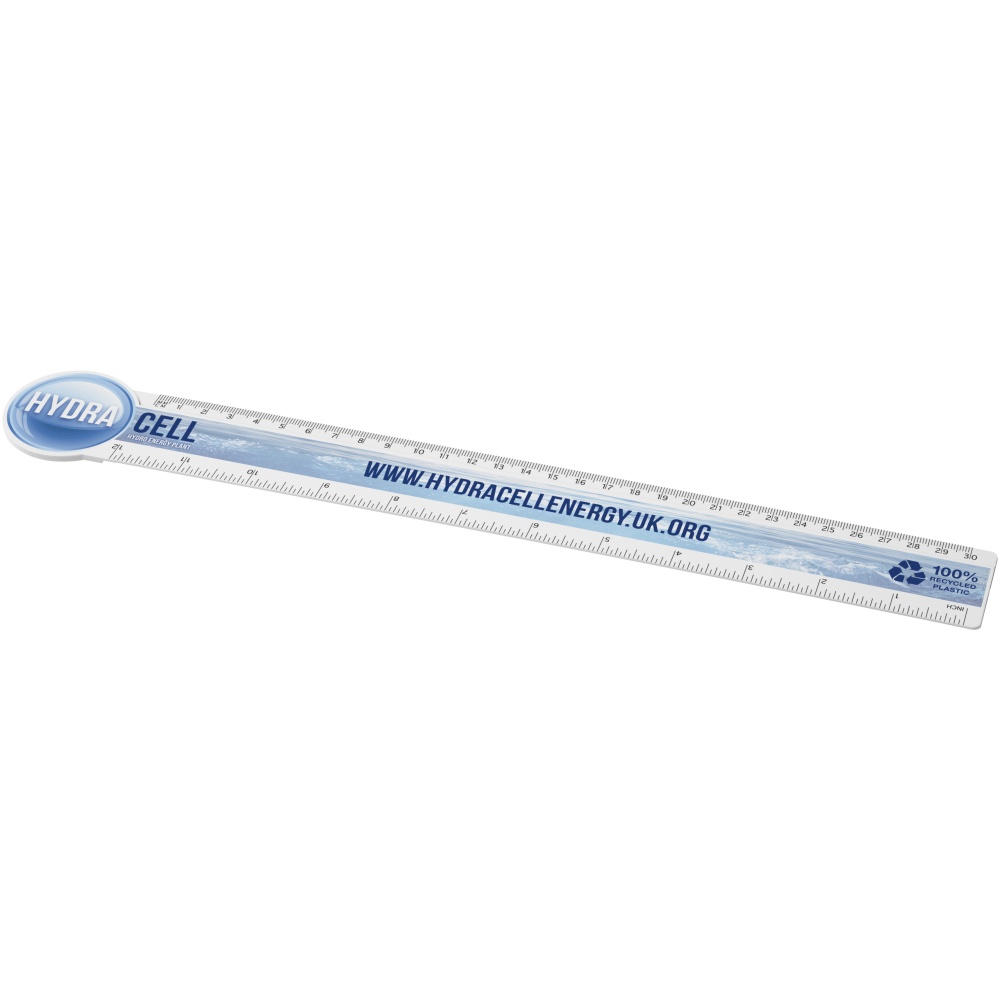 Logotrade promotional item picture of: Tait 30cm circle-shaped recycled plastic ruler