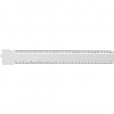 Logo trade promotional giveaways image of: Tait 30cm house-shaped recycled plastic ruler