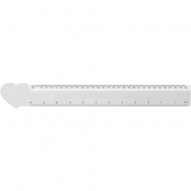 Logo trade promotional merchandise photo of: Tait 30cm heart-shaped recycled plastic ruler