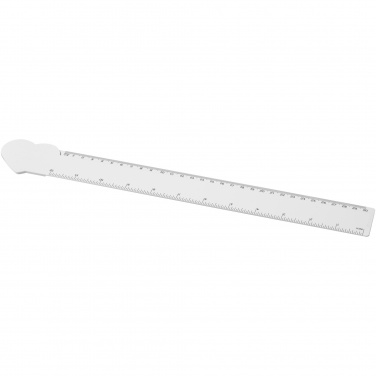 Logotrade advertising product image of: Tait 30cm heart-shaped recycled plastic ruler