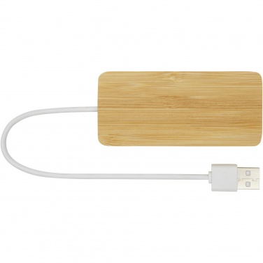 Logo trade promotional giveaways image of: Tapas bamboo USB hub