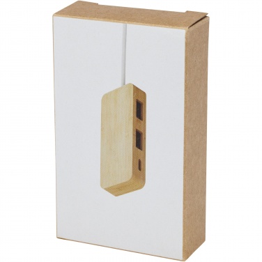 Logo trade corporate gifts image of: Tapas bamboo USB hub