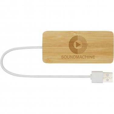 Logo trade promotional giveaways image of: Tapas bamboo USB hub