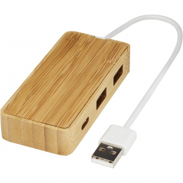 Logo trade corporate gift photo of: Tapas bamboo USB hub