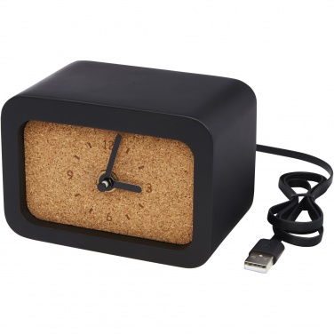 Logotrade promotional products photo of: Momento wireless limestone charging desk clock