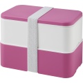 MIYO double layer lunch box, Pink / White / White