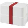 MIYO double layer lunch box, White / White / Red