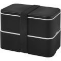 MIYO double layer lunch box, Solid black / Solid black / Solid black