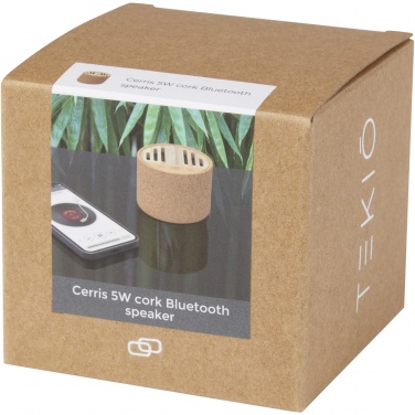 Logo trade promotional merchandise photo of: Cerris 5W cork Bluetooth® speaker