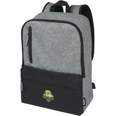 Logo trade corporate gift photo of: Reclaim 15" GRS recycled two-tone laptop backpack 14L