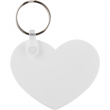 Logo trade advertising product photo of: Tait heart-shaped recycled keychain