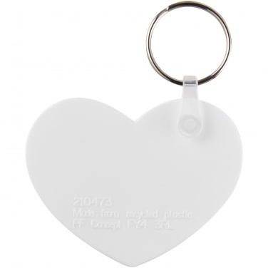 Logo trade promotional items image of: Tait heart-shaped recycled keychain