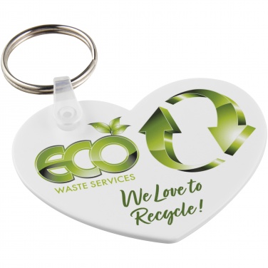 Logotrade promotional product picture of: Tait heart-shaped recycled keychain