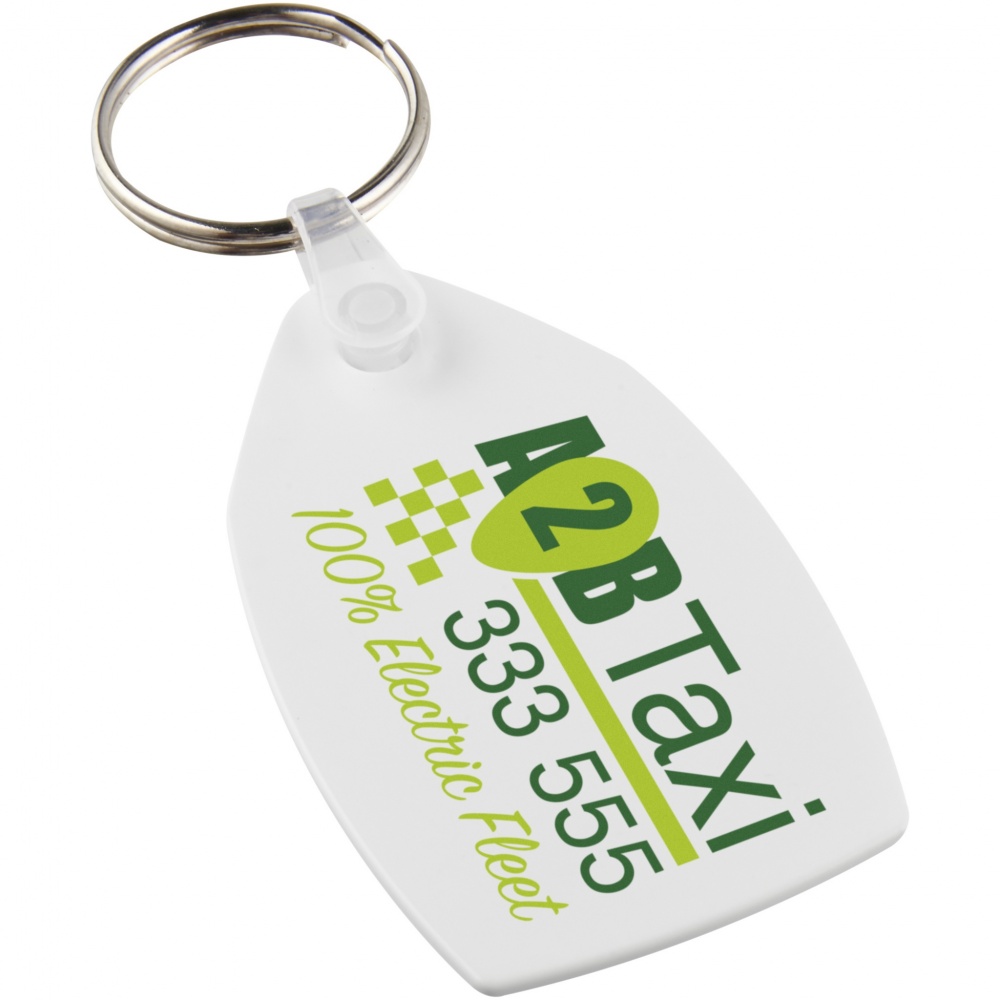 Logotrade advertising products photo of: Tait rectangular-shaped recycled keychain