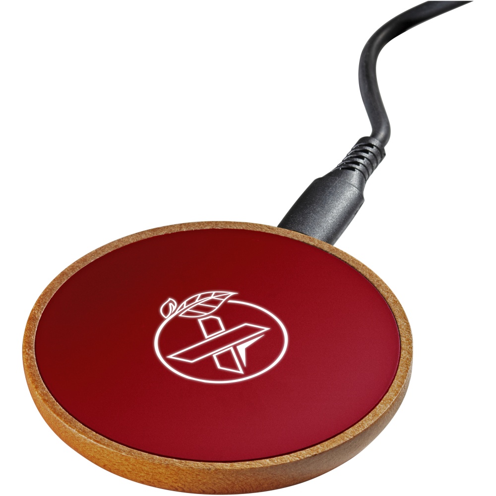 Logotrade promotional item picture of: SCX.design W13 10W wooden wireless charging station