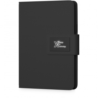 Logo trade promotional item photo of: SCX.design O16 A5 light-up notebook power bank