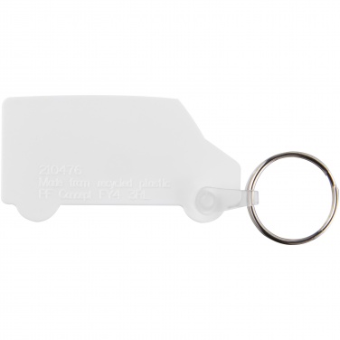 Logo trade promotional giveaways image of: Tait van-shaped recycled keychain