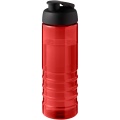 H2O Active® Eco Treble 750 ml flip lid sport bottle, Red / Solid black