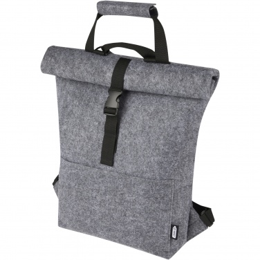 Logo trade promotional giveaway photo of: Felta GRS recycled felt roll-top bike bag 13L