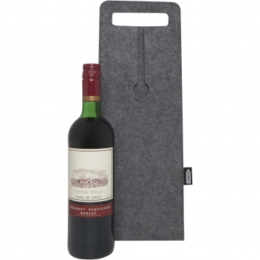 Logo trade promotional gifts image of: Felta 75 cl GRS recycled felt wine bag