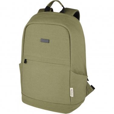 Logo trade promotional item photo of: Joey 15.6" GRS recycled canvas anti-theft laptop backpack 18L