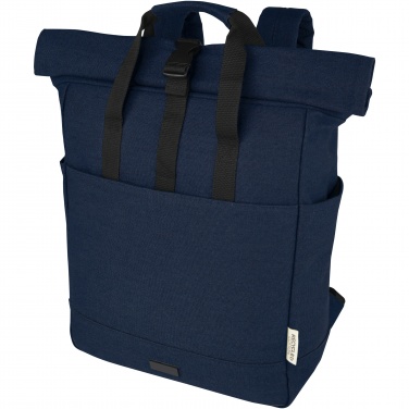 Logo trade promotional products picture of: Joey 15” GRS recycled canvas rolltop laptop backpack 15L