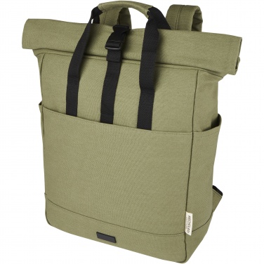 Logotrade promotional items photo of: Joey 15” GRS recycled canvas rolltop laptop backpack 15L