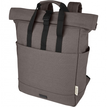 Logotrade promotional gift picture of: Joey 15” GRS recycled canvas rolltop laptop backpack 15L