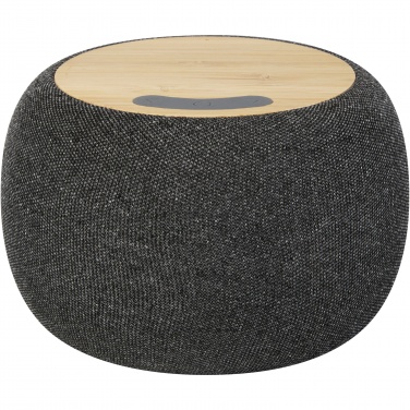 Logo trade promotional giveaway photo of: Ecofiber bamboo/RPET Bluetooth® speaker and wireless charging pad