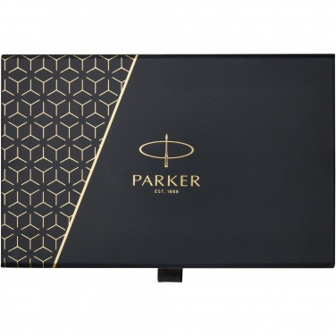 Logo trade promotional merchandise photo of: Parker IM achromatic ballpoint and rollerball pen set with gift box