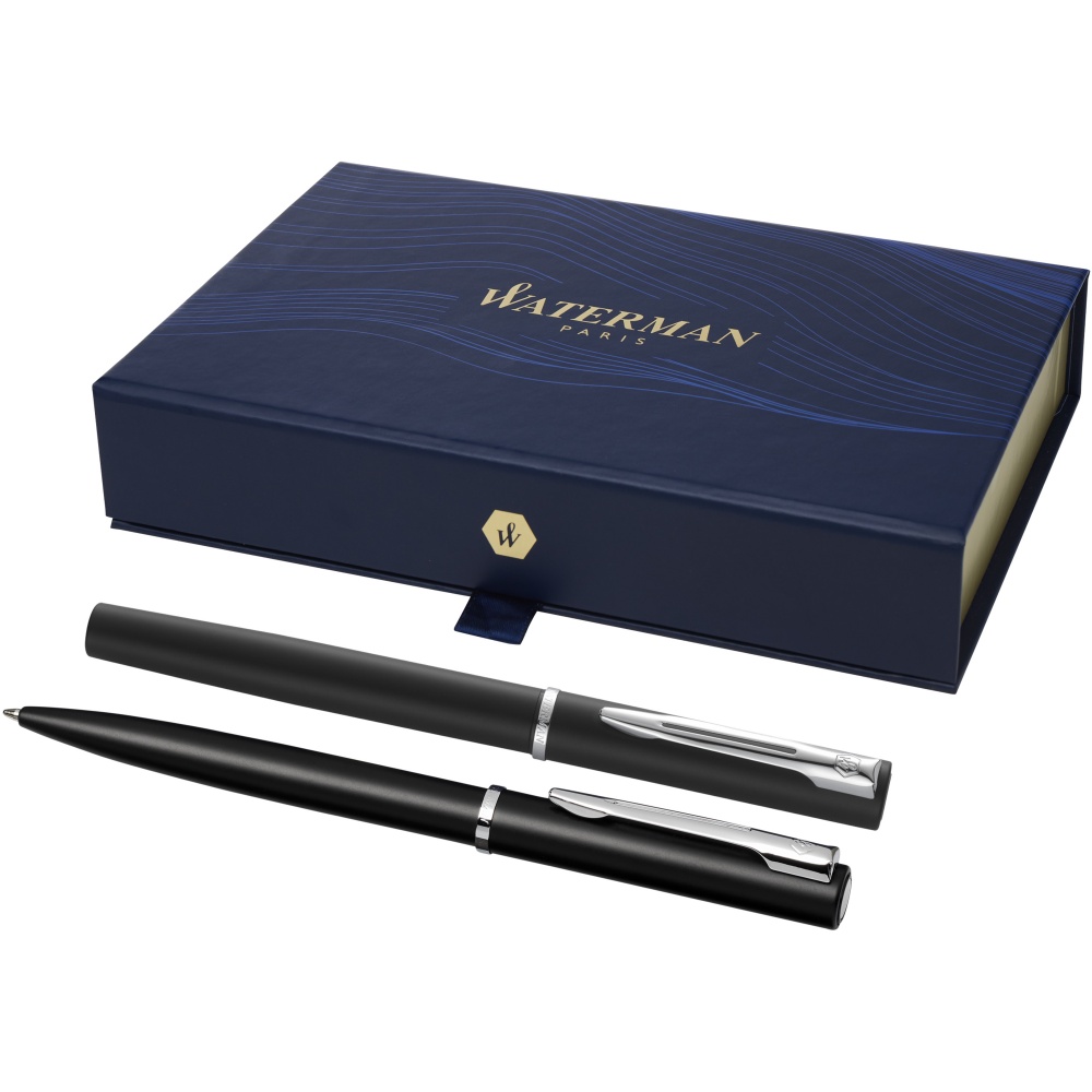 Logo trade corporate gifts picture of: Waterman Allure rollerball and ballpoint pen set 