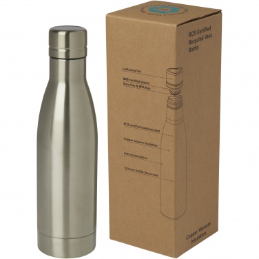 Logo trade corporate gifts image of: Vasa 500 ml RCS certified recycled stainless steel copper vacuum insulated bottle