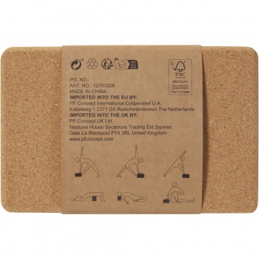 Logo trade advertising products image of: Trikona cork yoga brick