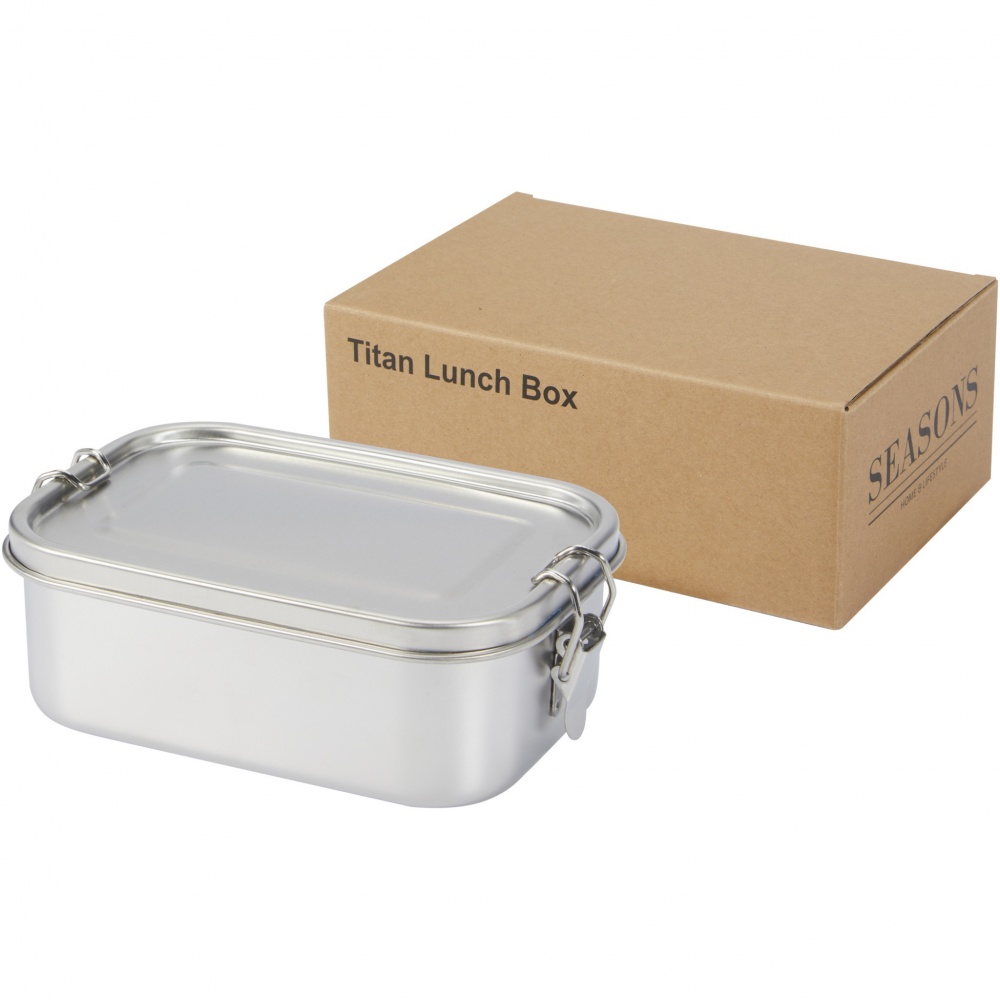 Logo trade promotional product photo of: Titan recycled stainless steel lunch box